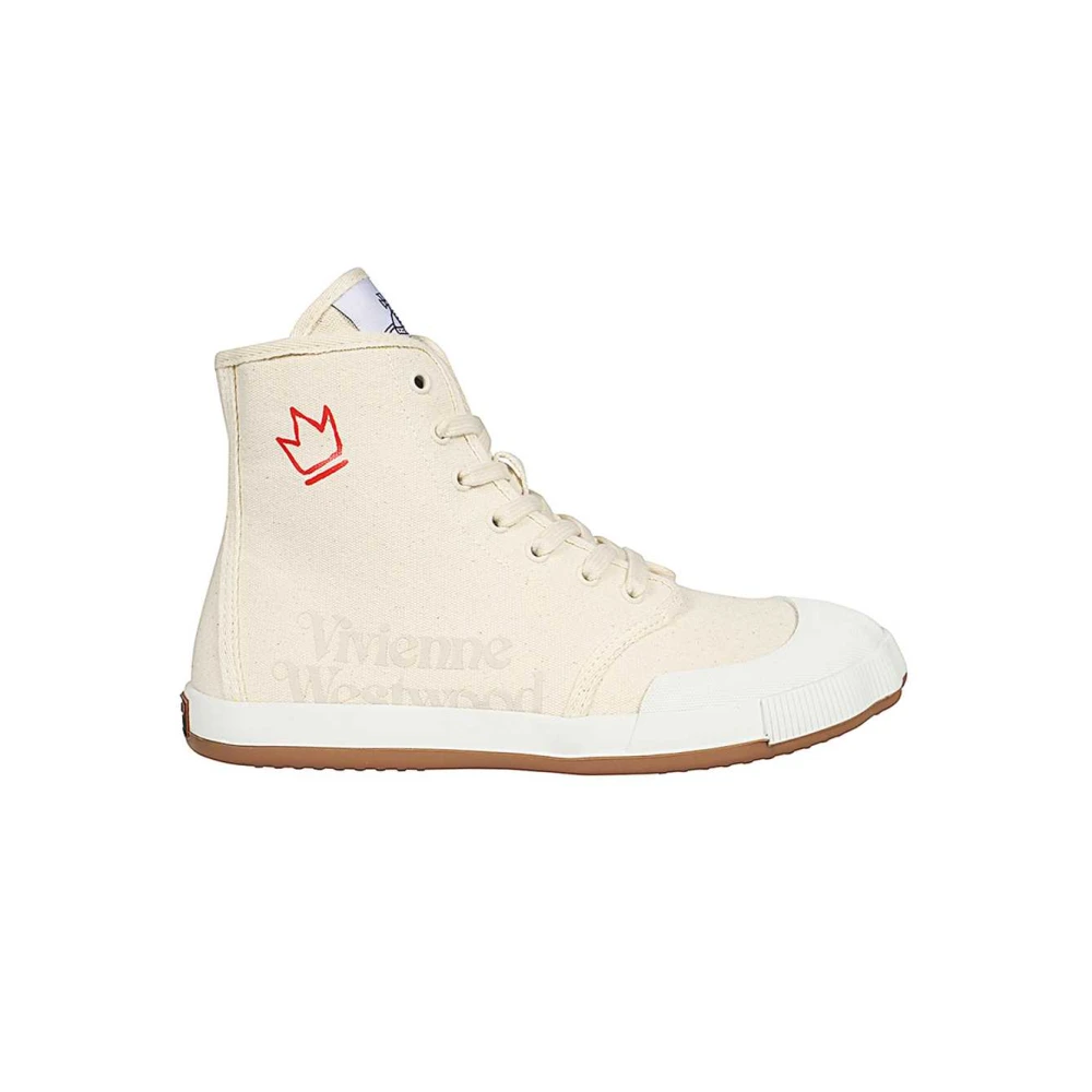 Vivienne Westwood Katoenen High-top Sneakers Heren Schoenen Beige
