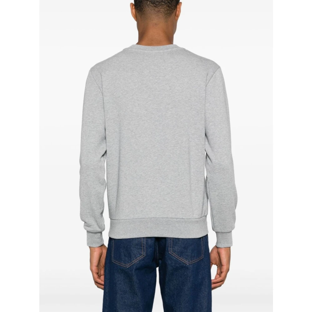 A.p.c. Standaard Flocked Logo Sweatshirt Gray Dames