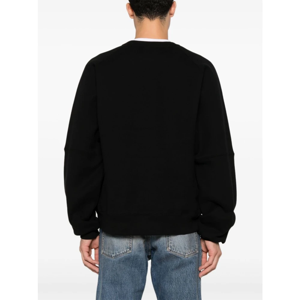 Saint Laurent Rondgebreide trui Black Heren