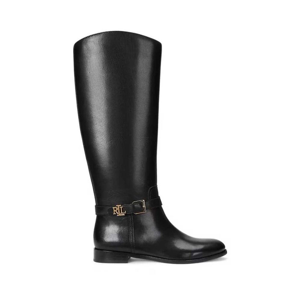 Ralph Lauren Women's Black High Boots, 5 Uk, Čizme