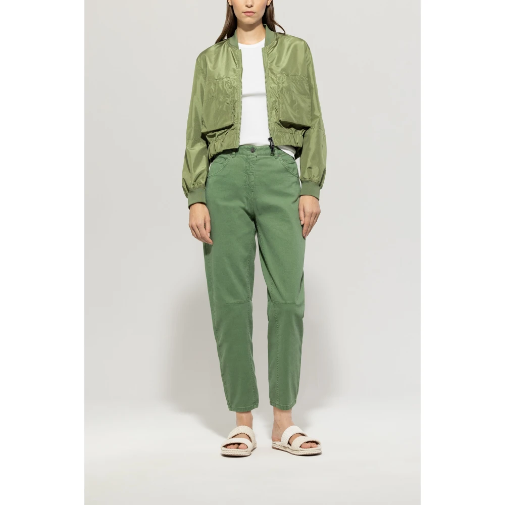 LUISA CERANO Authentieke Looseleg Denim Broek Green Dames