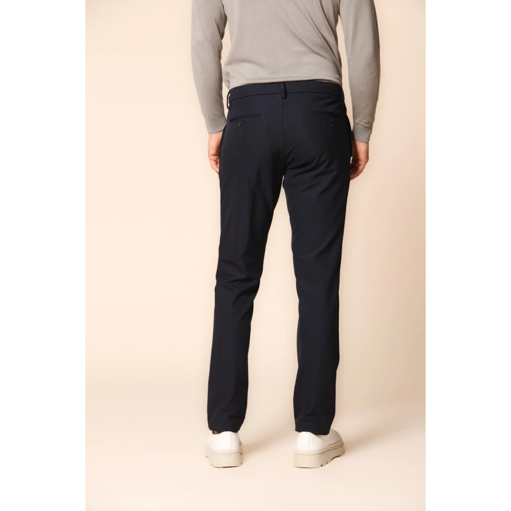 Mason's Blauwe Chino Jogger Broek Regular Fit Blue Heren