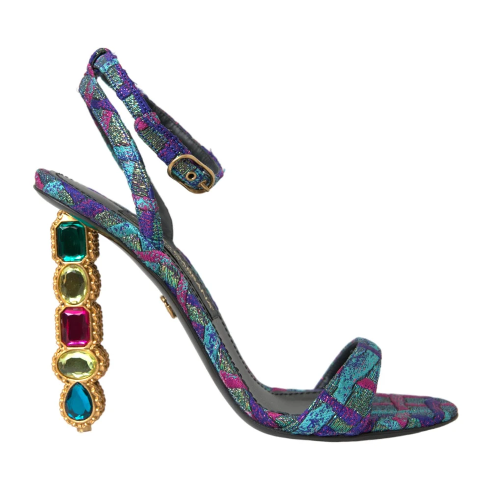 Dolce & Gabbana Women's Crystal Jacquard Heels Sandals