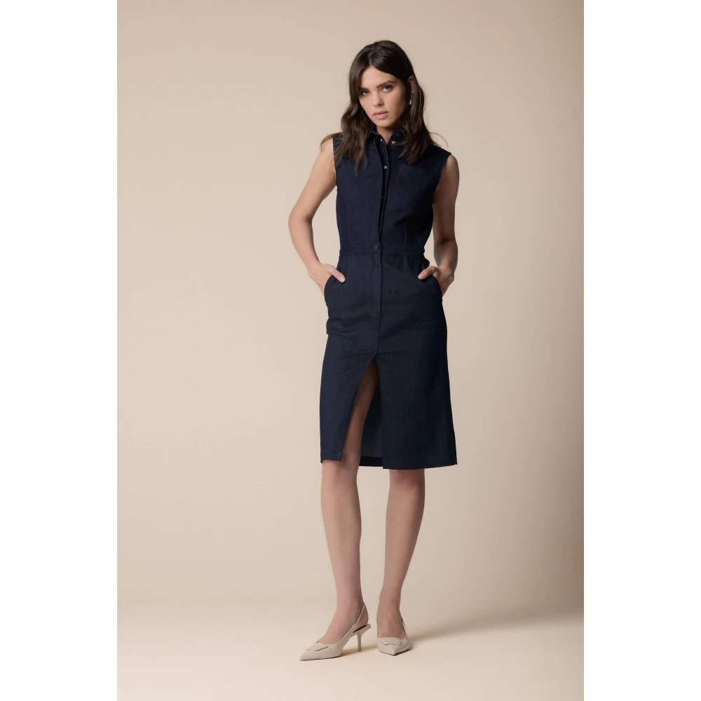 Kocca Elegante Midi Jurken voor Vrouwen Blue Dames