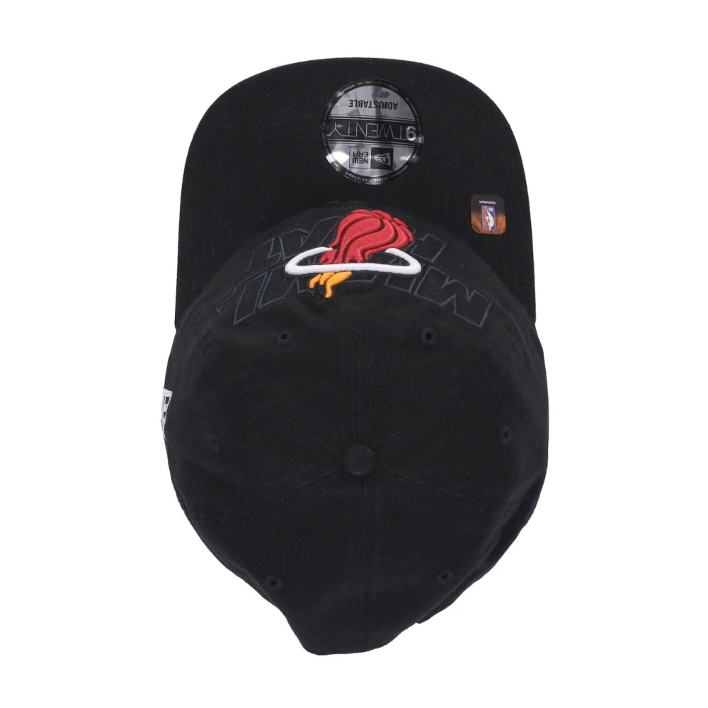 new era Miami Heat Gebogen Klep Pet Black Unisex