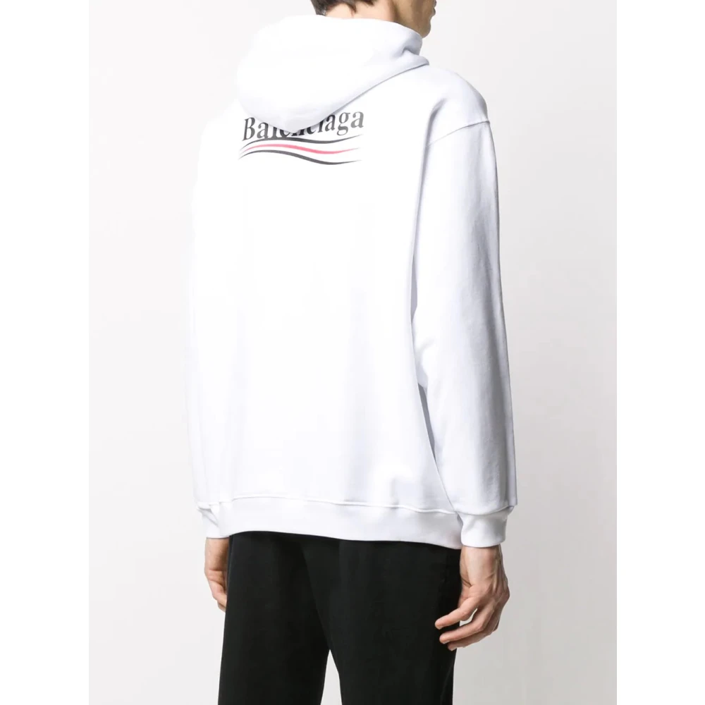 Balenciaga Political Campaign Logo Hoodie White Heren