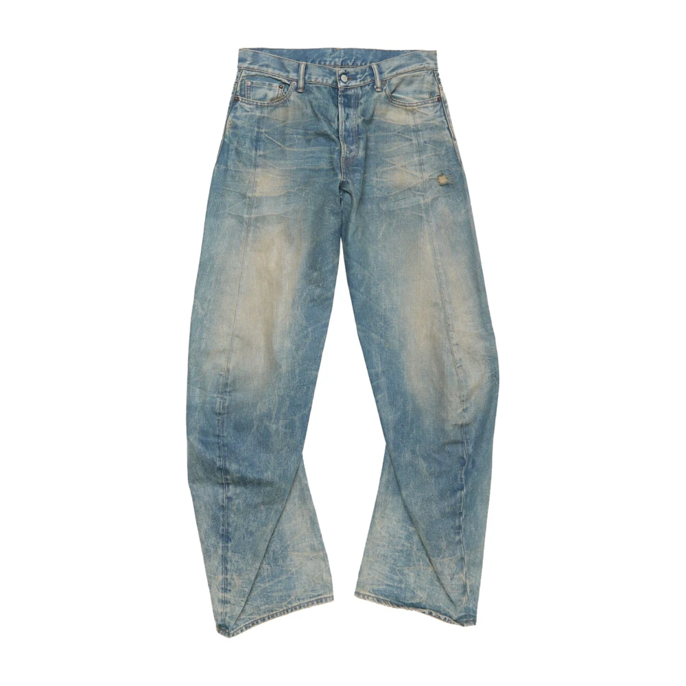 Acne Studios Blå Avslappnad Passform Bomullsjeans