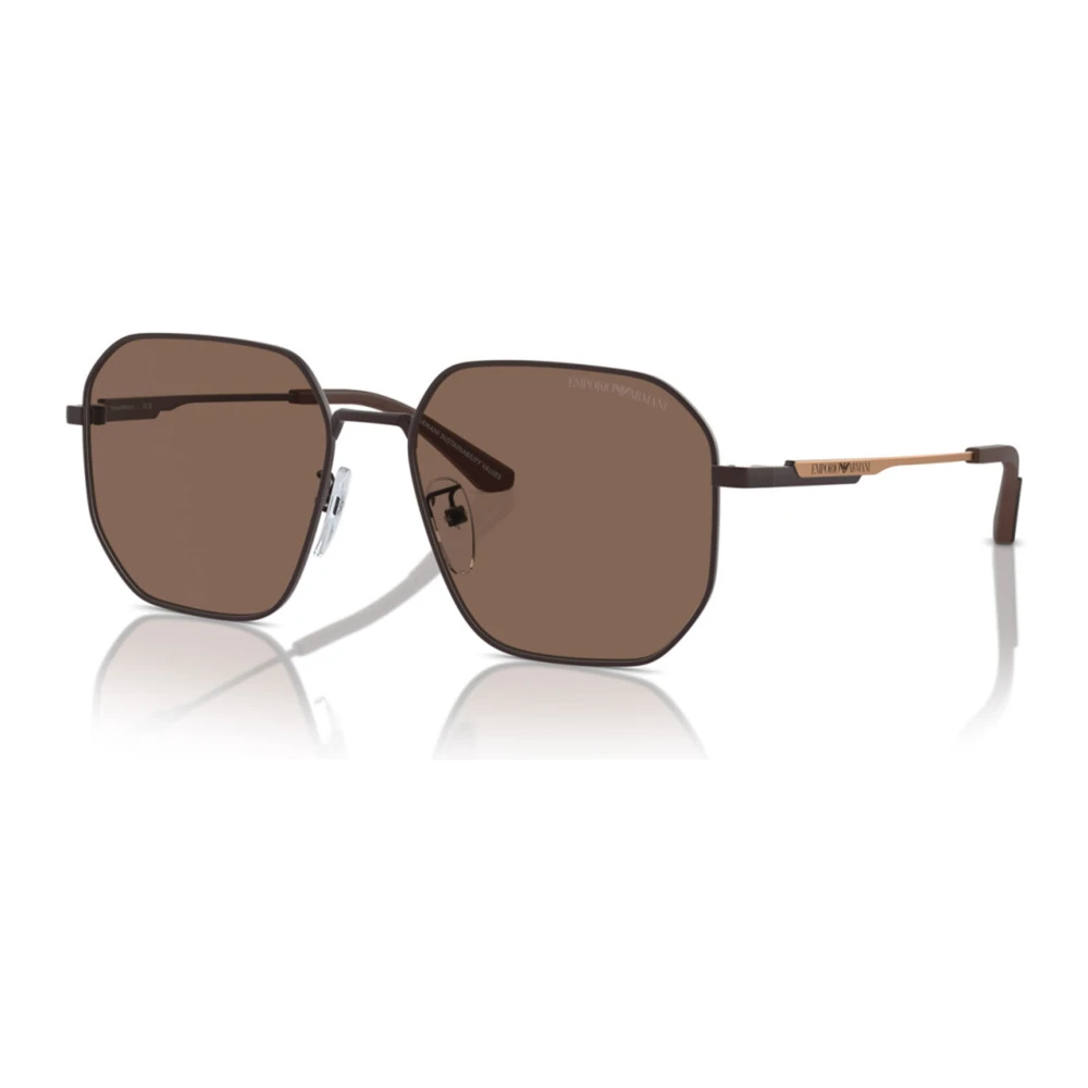 Emporio Armani Lunettes De Soleil Marron Or Rose Ea 2154D Homme Accessoires Brun 57 Mm