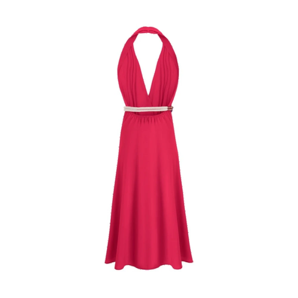 Mare Di Latte Omkeerbare Camelia Pareo Jurk Red Dames