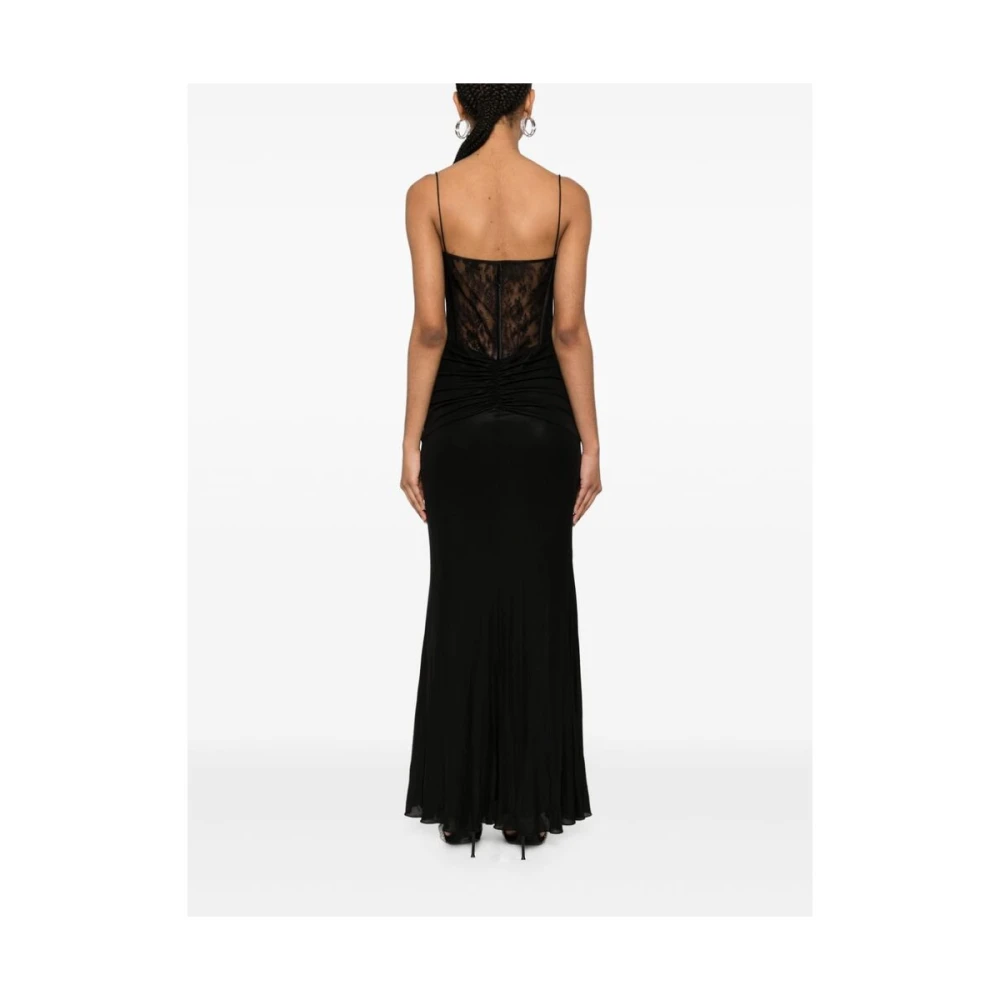 Alessandra Rich Zwarte kanten jurk Black Dames
