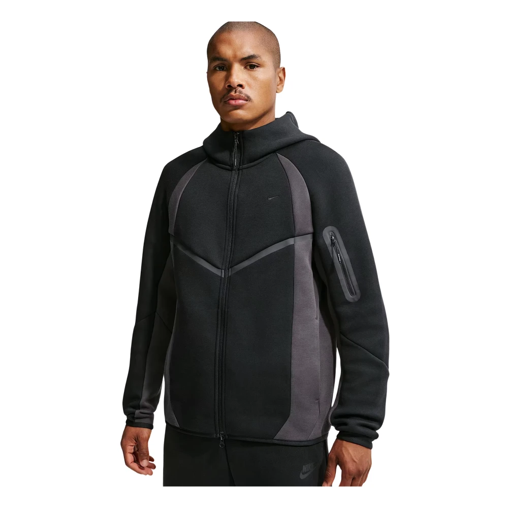 Nike , Outdoor, Male, Black, M, Tech Color-Block Full-Zip Fleece Windrunner Jacket - Image 1