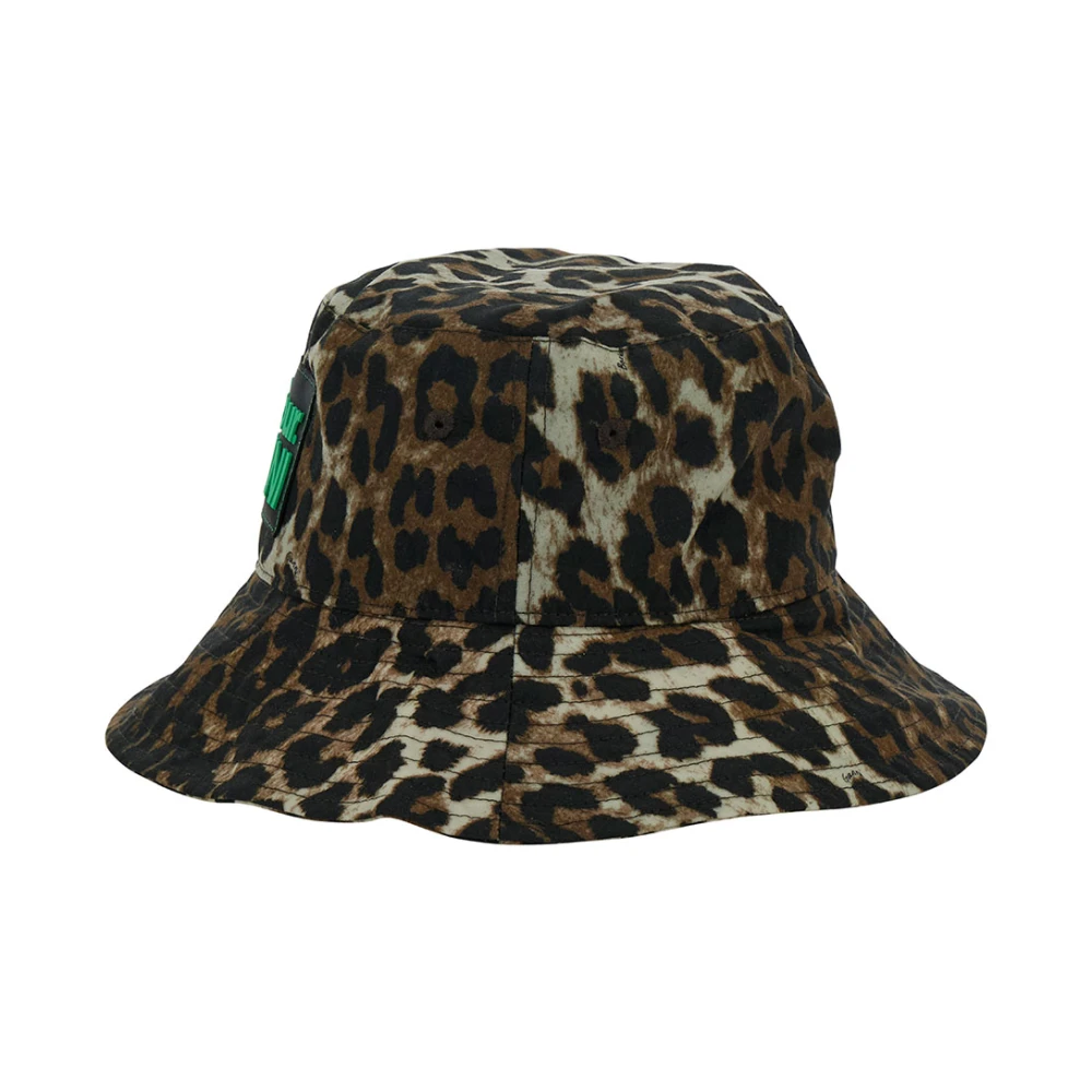 Barbour Leopard Print Bucket Hat Brown Dames