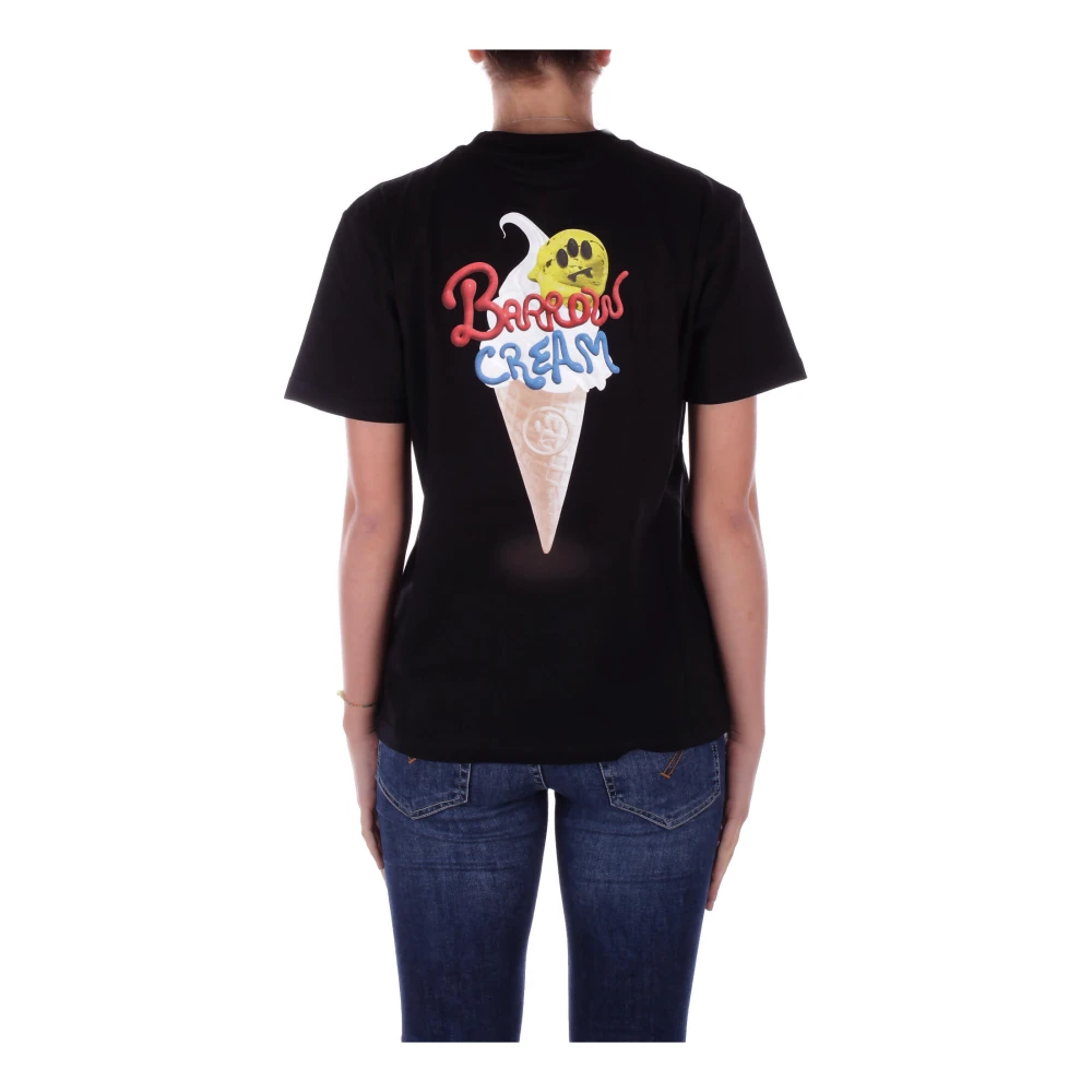 Barrow Zwart Logo T-shirt Black Dames