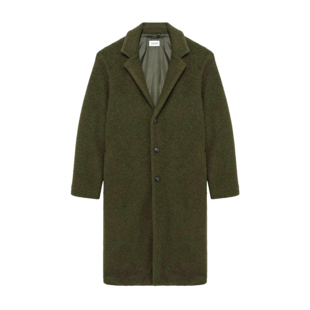 Amish Wollen Enkellange Jas Green Heren