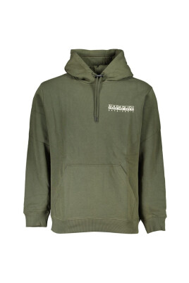 pull-homme-en-coton-vert-a-capuche