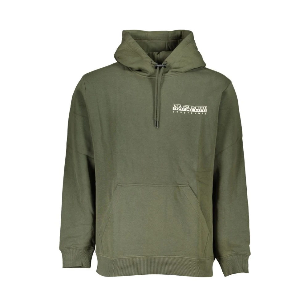 Napapijri Men's Green Hoodies, 2XL, Cotton Jumper Hoodie