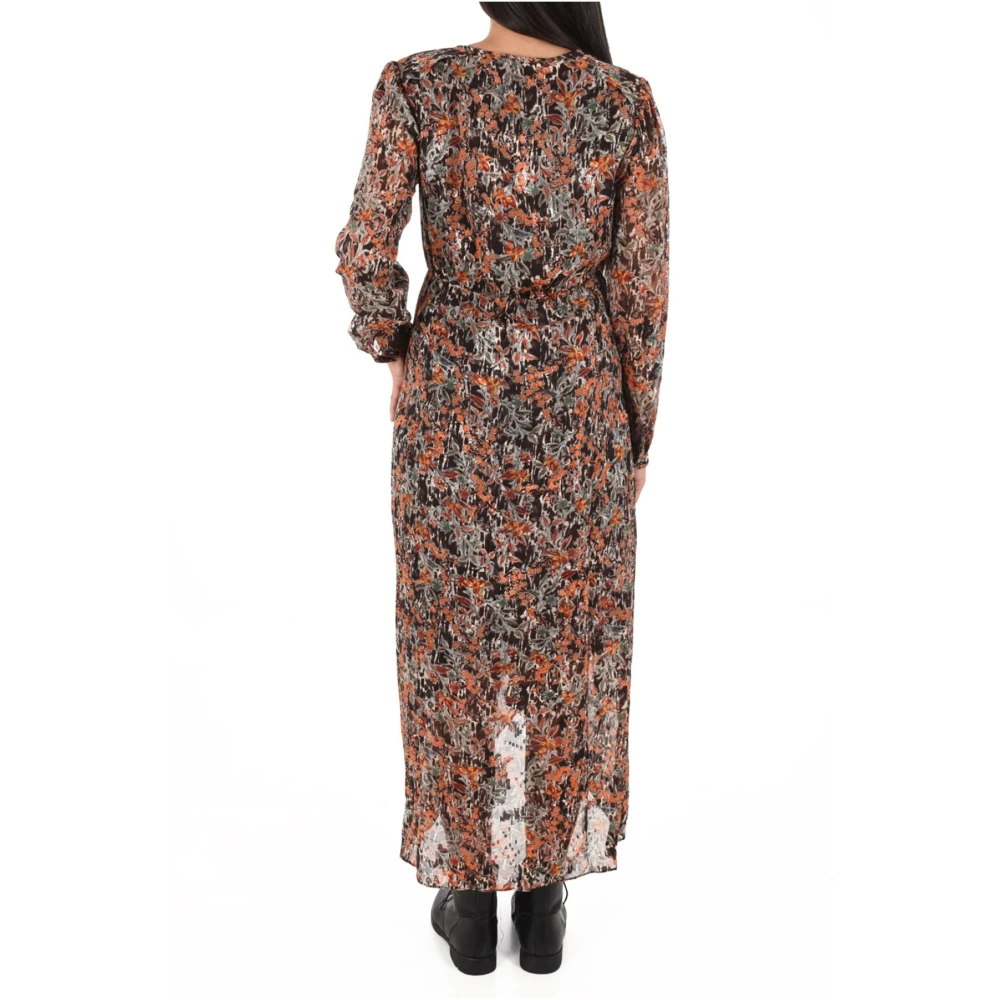 See u soon Lange Splitjurk Bedrukte V-hals Multicolor Dames