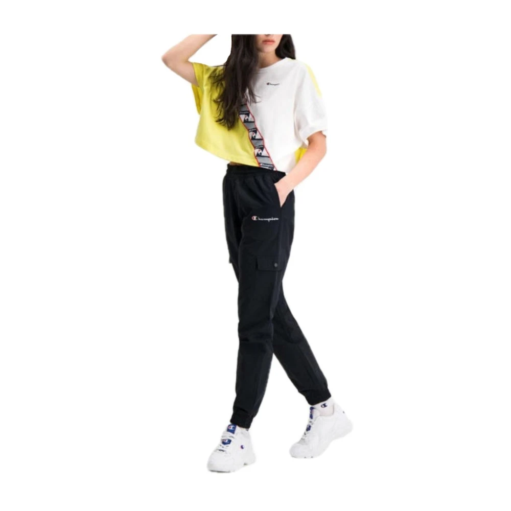 Champion Geel en wit kortgeknipt T-shirt Multicolor Dames