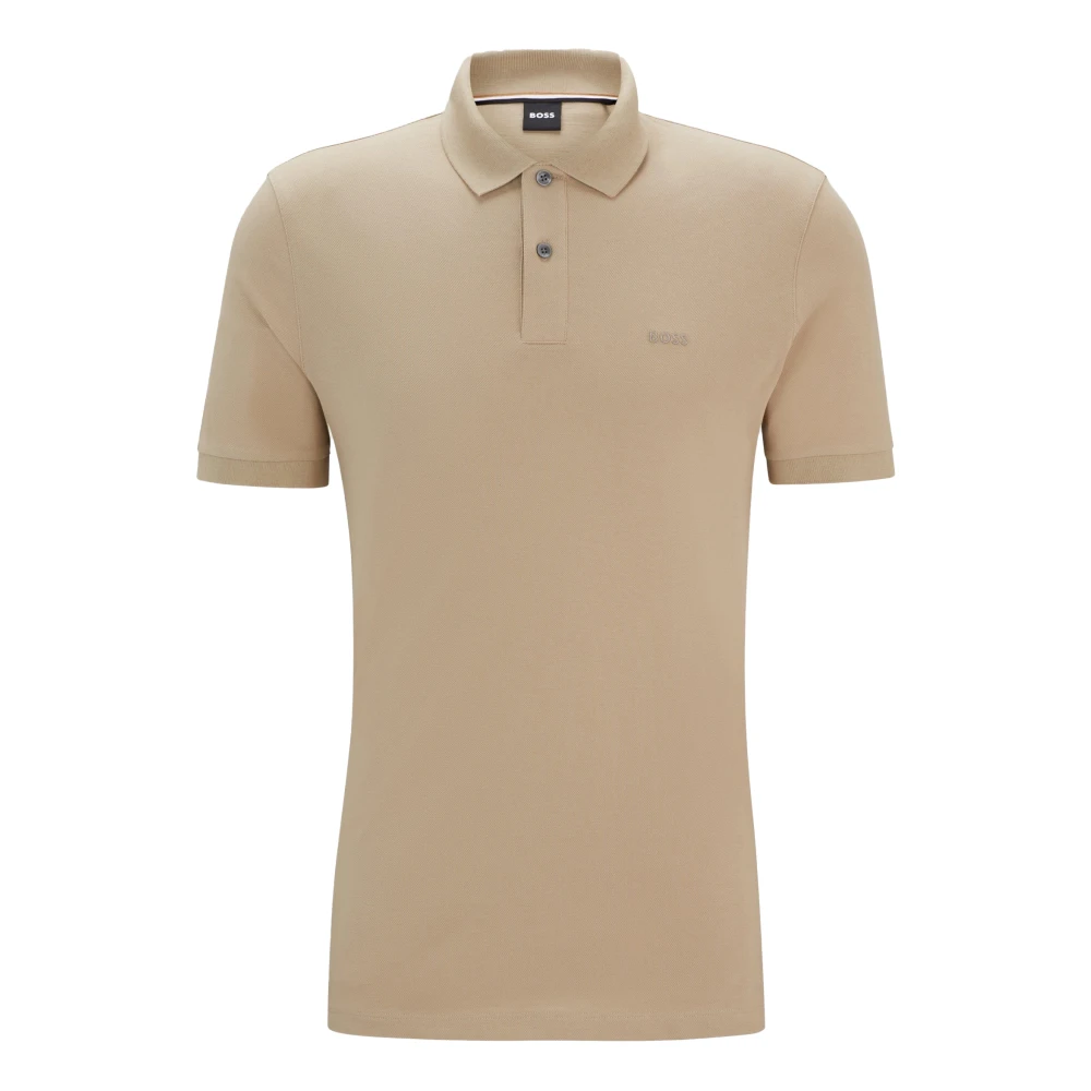 Hugo Boss Beige Polo Met Korte Mouwen Beige Heren