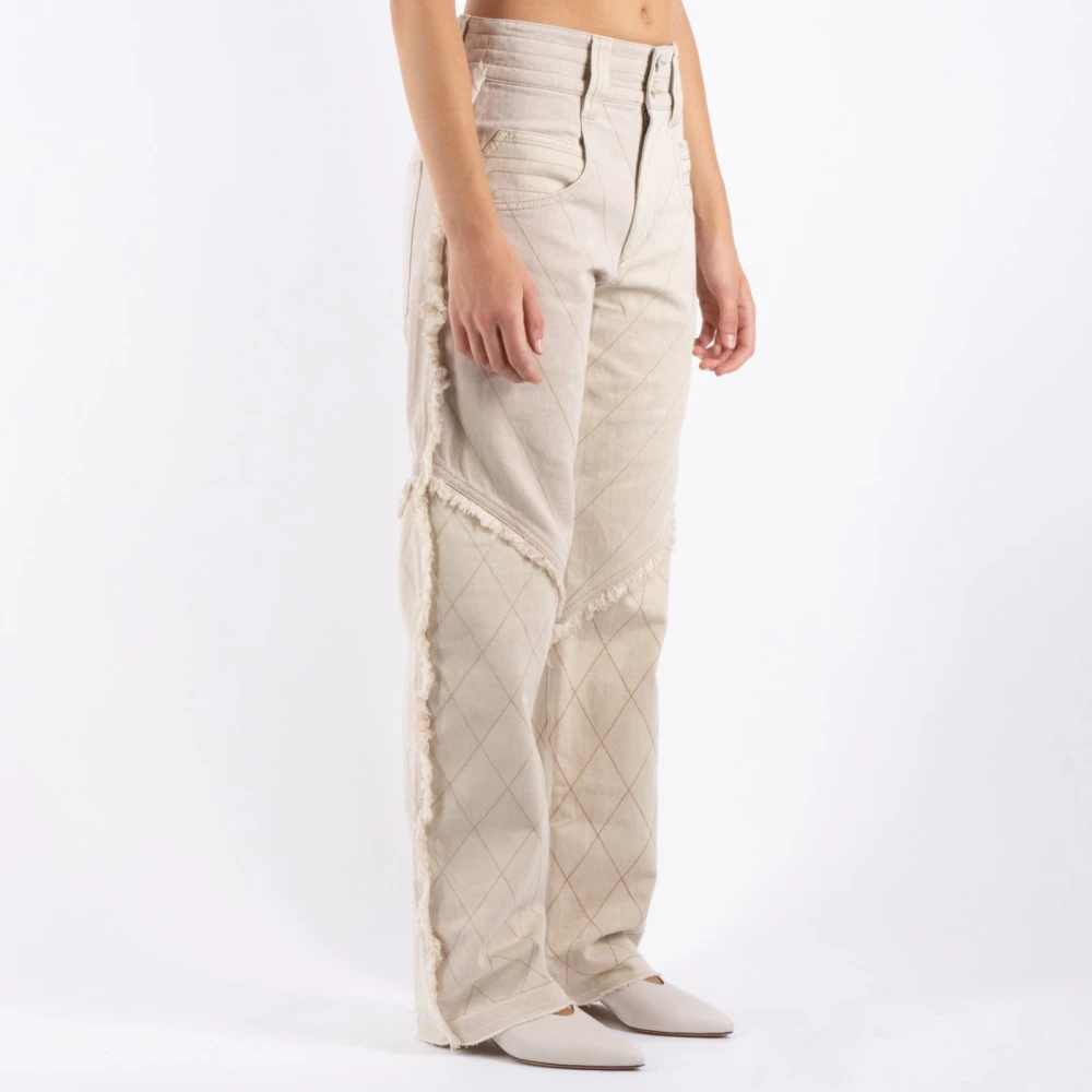 Isabel marant Ivoor Straight Pants Update Garderobe White Dames