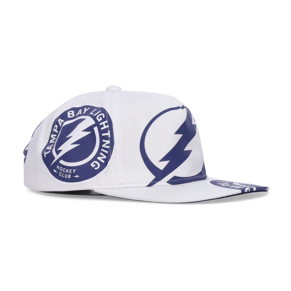 Mitchell & Ness Tampa Bay Lightning Flat Brim Cap White Heren