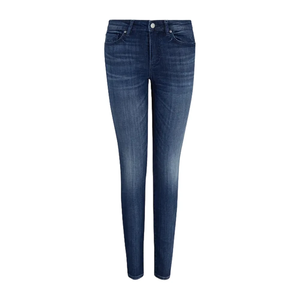 Armani Exchange Vrouw Blauw Jeans Dames, W28, Katoen, Mix & Match Super Skinny Jeans