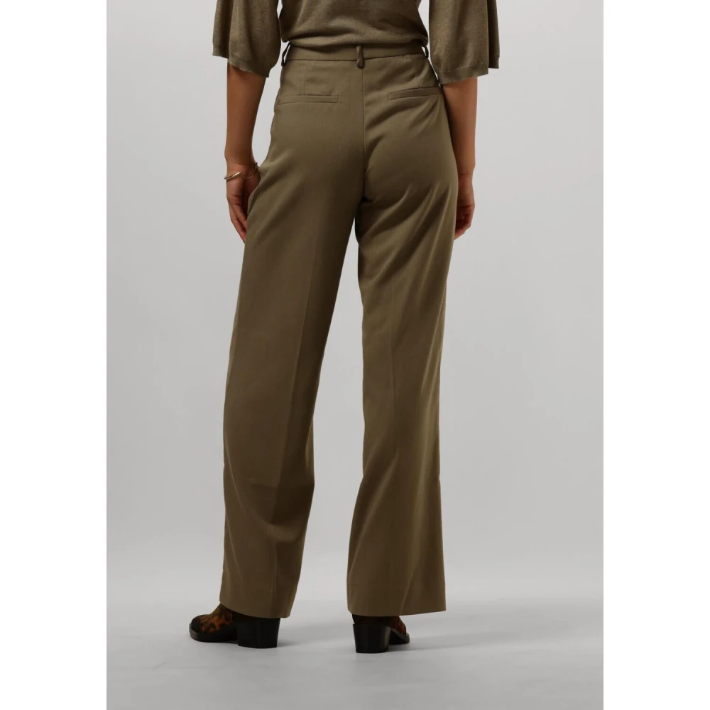 Minus Elegante Mid Waist Pant Olijf Green Dames