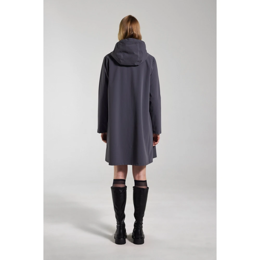 Stutterheim Lichtgewicht Rits Matte Regenjas Blue Dames