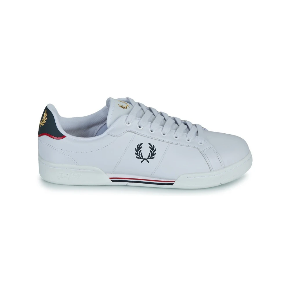 Fred Perry Läder Tennisskor Twin Tipped Yttersula White, Herr