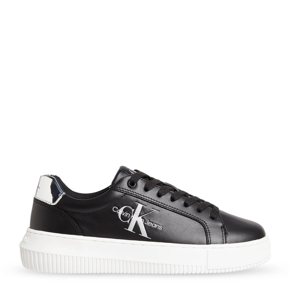 Calvin Klein Leren Chunky Cupsole Sneakers Black Dames