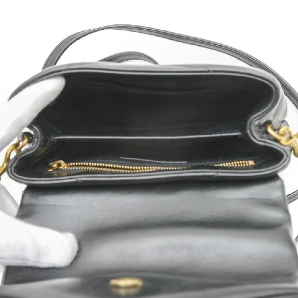 Saint Laurent Vintage Pre-owned Leather shoulder-bags Black Dames