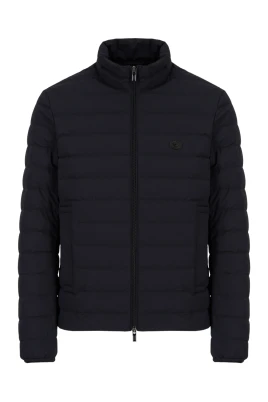 Paddedylon Hög Hals Svart Puffer Jacka