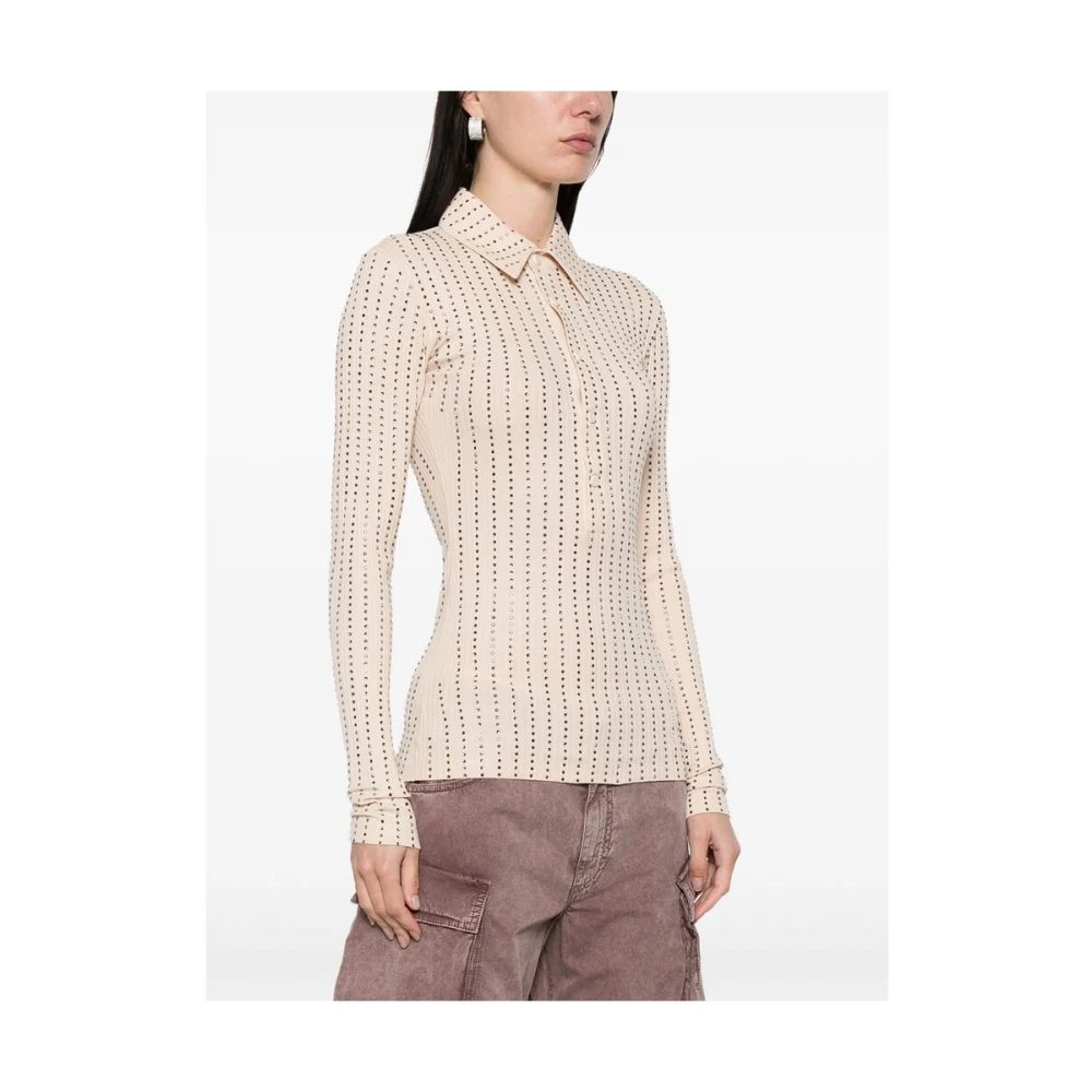 The Attico Beige Knopen Trui Lange Mouwen Beige Dames