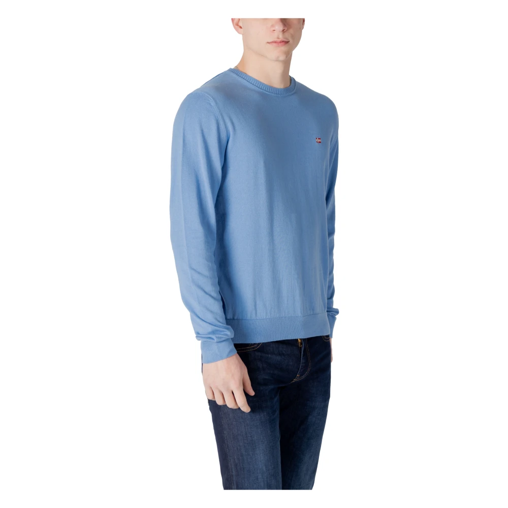Napapijri Heren Katoenen Jersey Lente Zomer Collectie Blue Heren