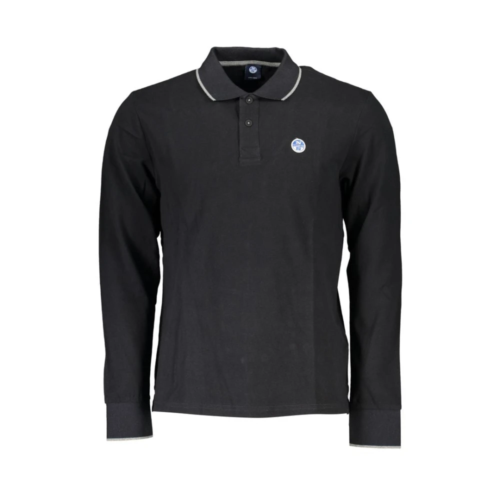 North Sails Zwart Katoenen Poloshirt voor Mannen Black Heren