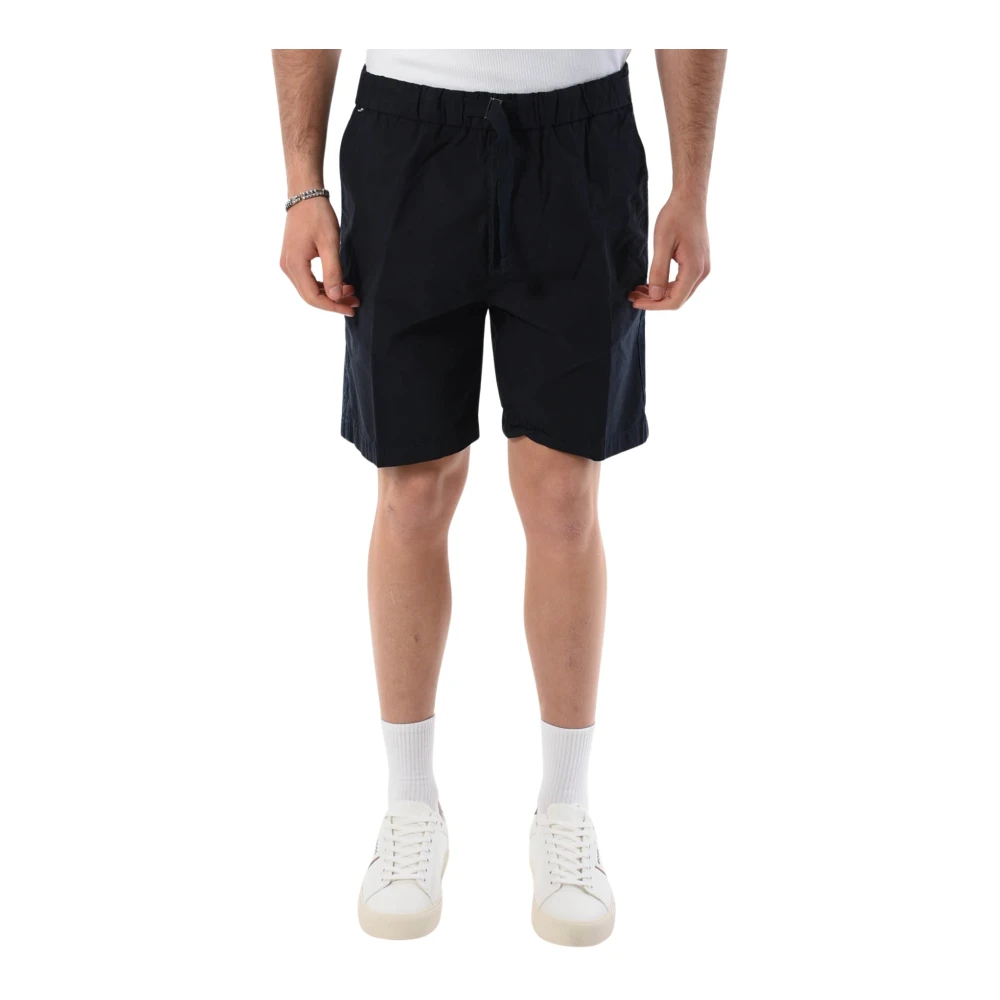 Hugo Boss Katoenen Bermuda Shorts met Elastische Taille Blue Heren