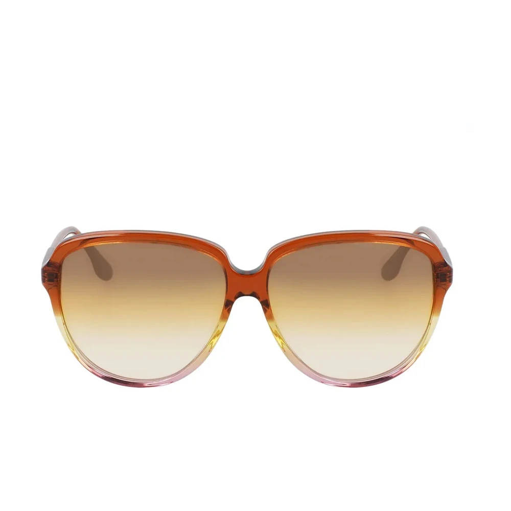 Victoria Beckham Women's Brown Round Acetate Sunglasses