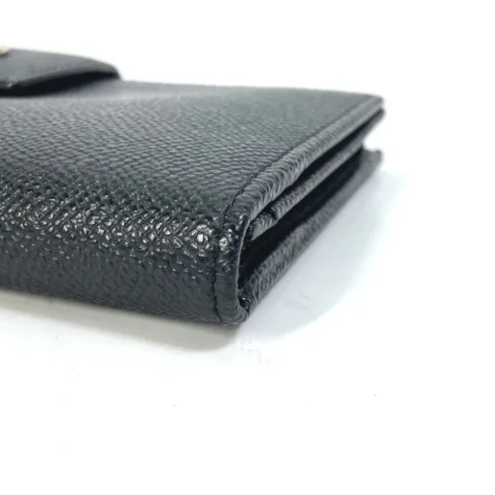 Bvlgari Vintage Pre-owned Leather wallets Black Heren