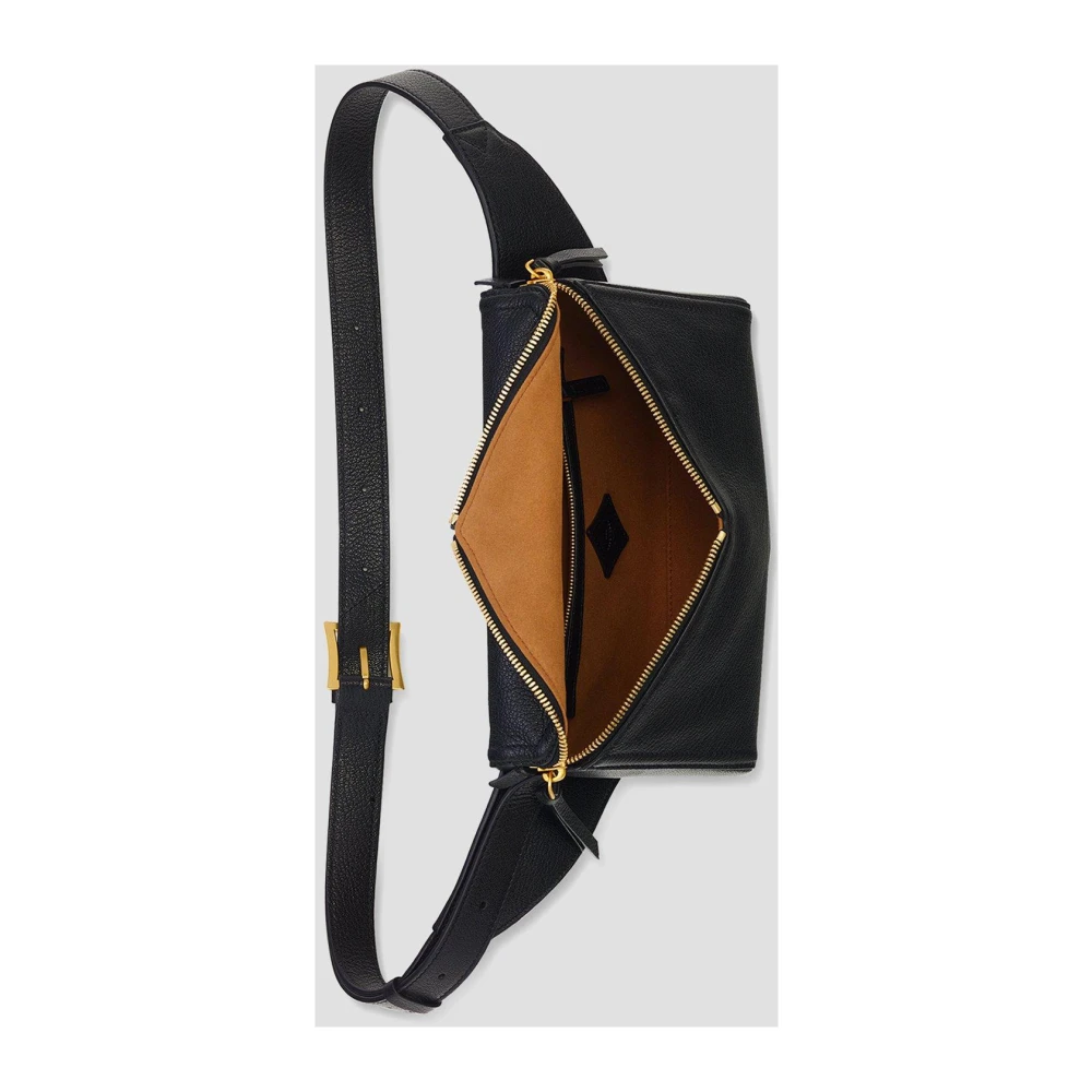 MCM Diamanten 3D heuptas gemaakt van geitenleer Black Dames
