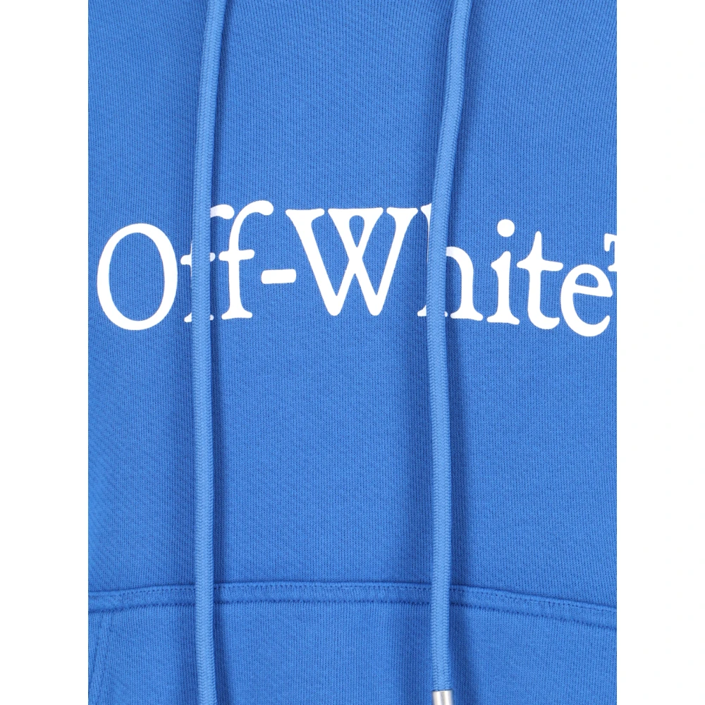 Off White Hoodie Blue Heren