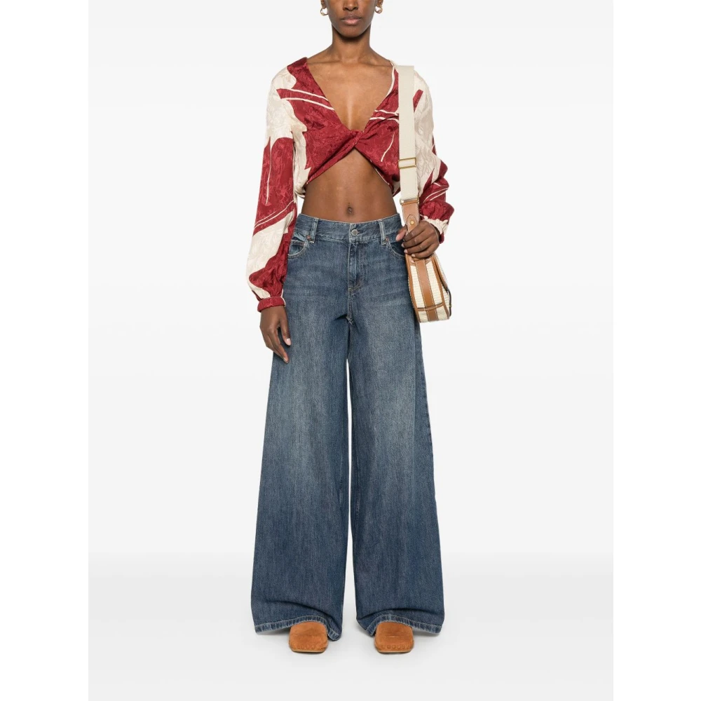 alice + olivia Indigo Blauwe Klassieke Vijf Zak Jeans Blue Dames