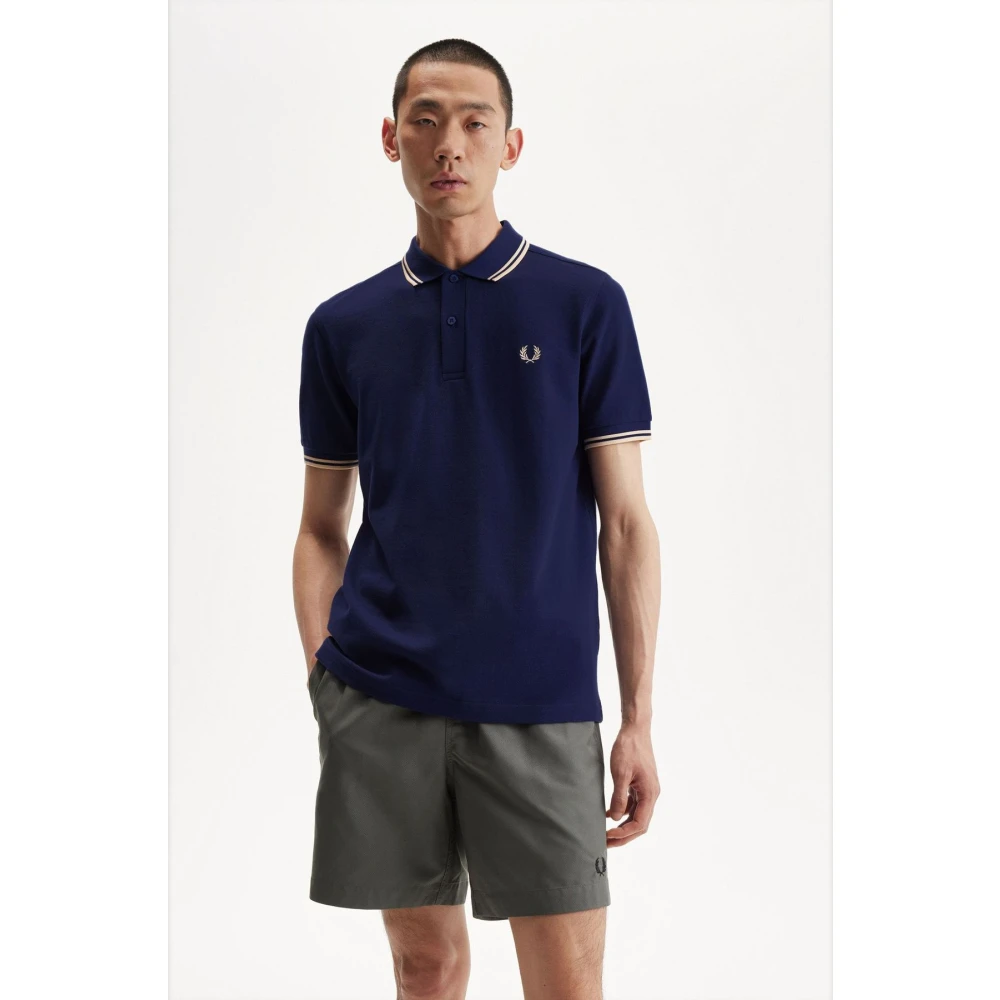 Fred Perry Polo Shirts Blue Heren