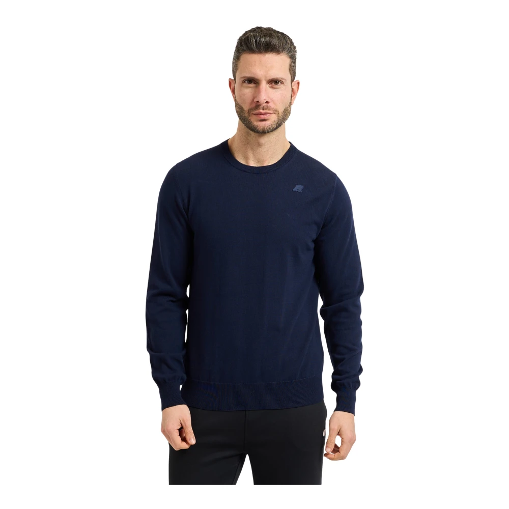 K-Way Uomo Blu - Elegante Maglione In Cotone - Knitwear - S - Immagine 3