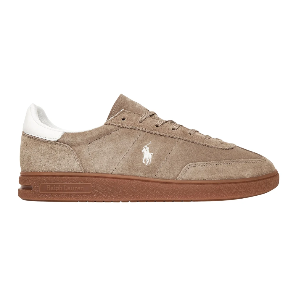 Ralph Lauren Uomo Beige Bedford Suede Sneakers