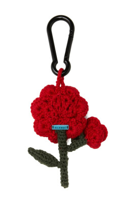 red-crochet-rose-wool-keyring