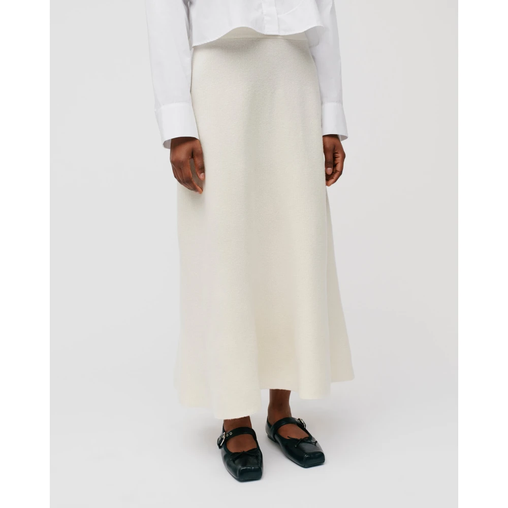 IVY OAK A-lijn Gebreide Rok in Vintage Cream White Dames