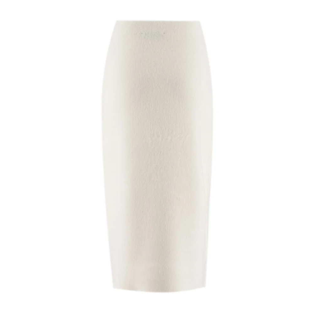 Fabiana Filippi Elegante Mohair Pencil Rok White Dames