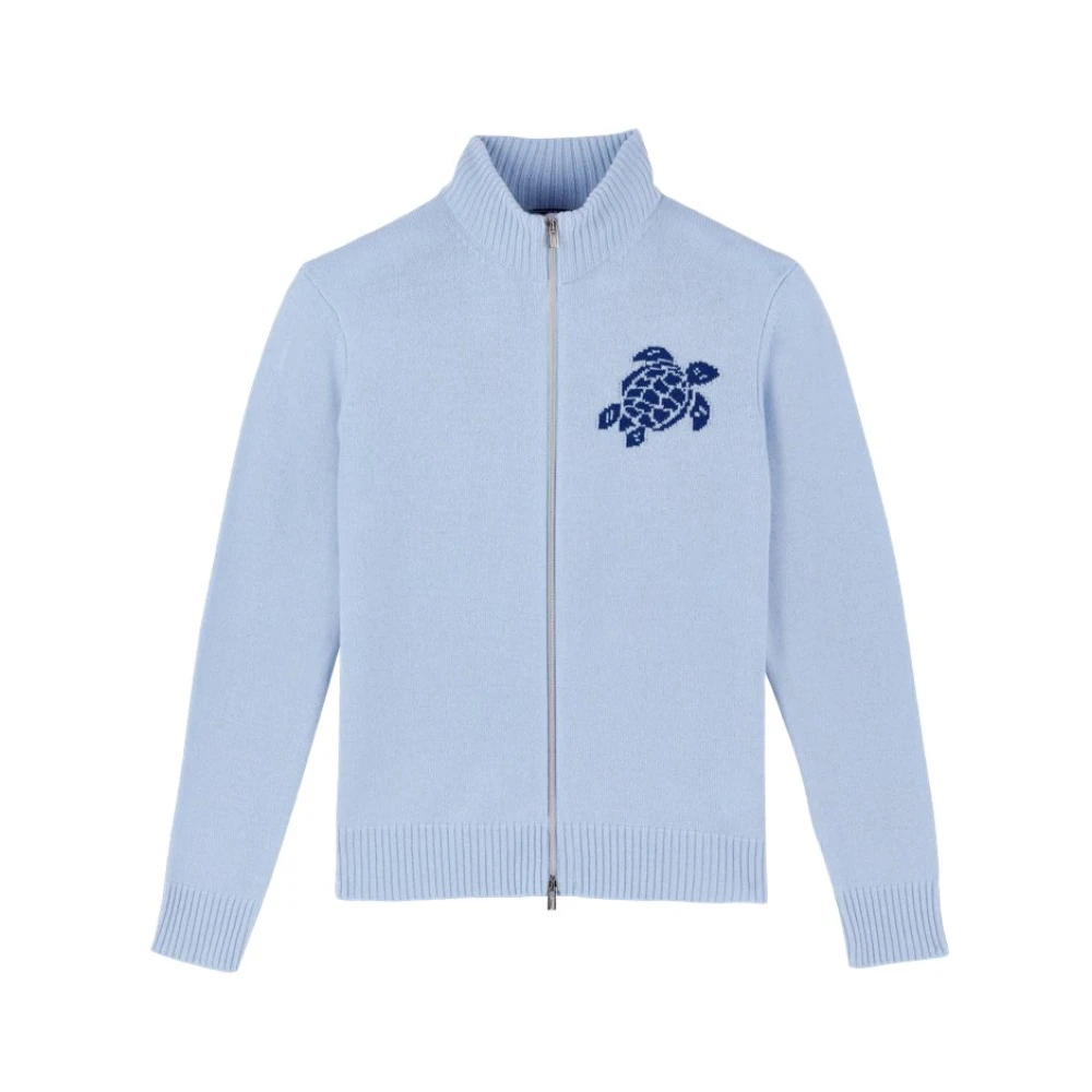 Vilebrequin - Jersey De Lana Y Cachemira Con Cremallera Y Cuello Alto - Knitwear - Hombre - Azul - 2XL