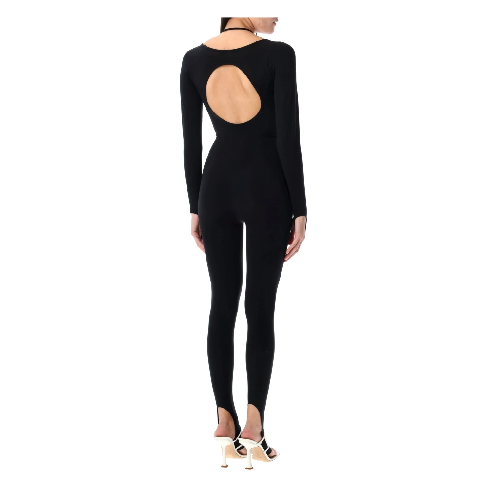 Andrea Adamo Jersey Jumpsuit Beeldhouwen Black Dames