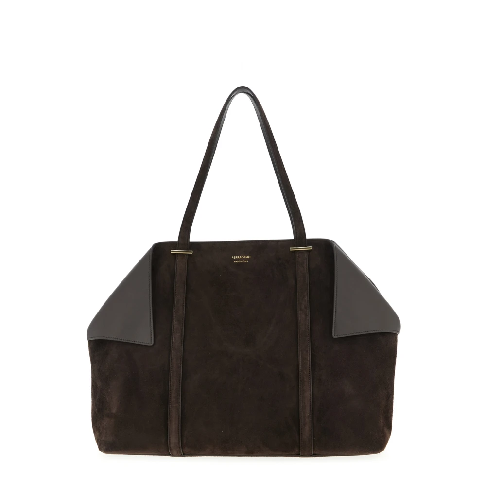 Ferragamo Women's Brown Scarf L Shoulder Bag - Shopping Bags - One Size - Bags